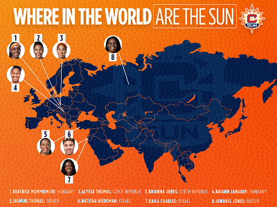 WHERE ARE THE SUN basketball creative design graphic design photoshop typography wnba