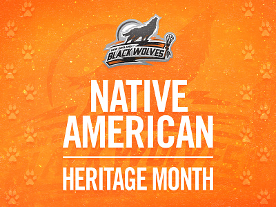 Native American Heritage Month black wolves connecticut creative design graphic design new england photoshop social social media typography