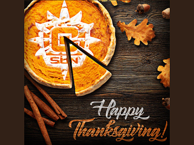 THANKSGIVING connecticut connecticut sun creative design graphic design pie social media typography