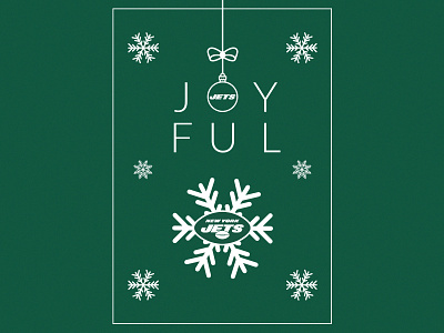 Jets Holiday Card Option creative design graphic design happy holidays holidays jets new york new york city new york jets nfl snow typography