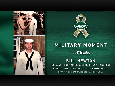 Jets Military Service Member Moment creative design football military new york new york city new york jets nfl nyc nyj typography