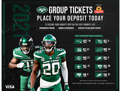 2021 Groups Flyer creative design digital football graphic design new york new york city new york jets nfl typography