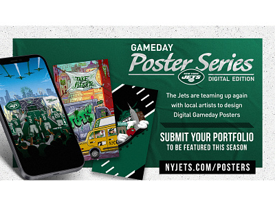 Jets Poster Series creative design digital football graphic design new york new york city new york jets nfl poster