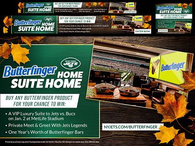 Jets x Butterfinger butterfinger candy creative design graphic design jets new york jets nfl photoshop new york sponsorship typography