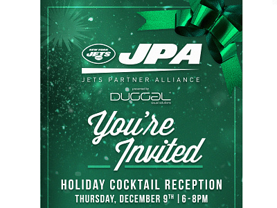 Jets Holiday Party Invite