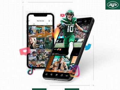 Social Stats Page creative design football graphic design jets new york city new york jets nfl nyc presentation typography