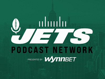 Jets Podcast Network creative design football jets logo new york new york city new york jets nfl podcast typography