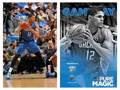 Playbill Cover Edit basketball blue design florida gameday magic nba orlando orlando magic photoshop print pure magic