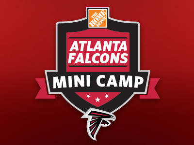 Falcons Mini Camp atl atlanta atlanta falcons atown dirty birds falcons football graphic design home depot logo nfl red