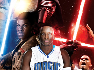 Star Wars Night basketball design disney lucasfilm nba orlando orlando magic print star wars starwars the force awakens walt disney