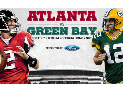 Packers // Falcons aaron rodgers atl atlanta falcons design dirty birds football graphics green bay packers matt ryan nfl page layout web