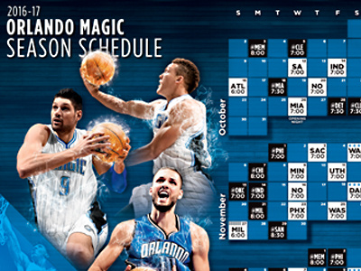 Schedule Poster basketball design fl florida graphic design magic nba orlando magic poster print typography