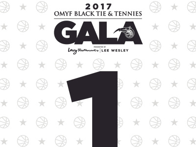 2017 OMYF Gala - Table Numbers background design digital gala magic nba orlando orlando magic photoshop print typography