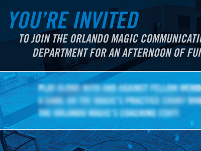 Ticket holder invite amway center basketball blue florida invitation invite magic nba orlando orlando magic typography