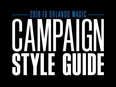 18-19 Style Guide color design graphic design magic nba orlando orlando magic print style guide type typography