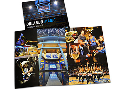 Premium Seating Brochure brochure design fl nba orlando orlando magic photography print