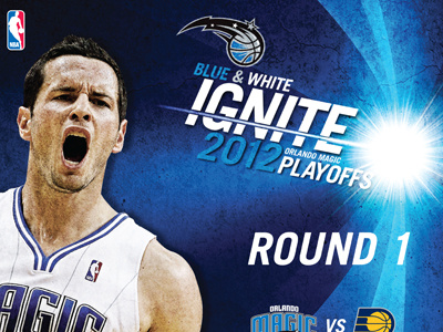 Tourism Flyer basketball blue blue and white ignite design florida flyer j.j. redick magic nba playoffs orlando orlando magic playoffs print sports tourism