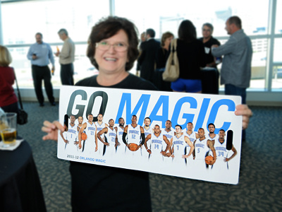 Cheer Fan amway center print basketball blue florida grassroots magic orlando orlando magic nba