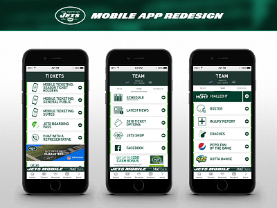 Jets Mobile App design football graphic design jets mobile new york new york jets nfl nyj typography