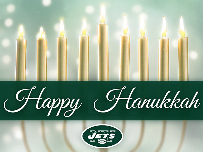 Happy Hanukkah design football graphicdesign hanukkah holidays jets new york nfl nyj typography