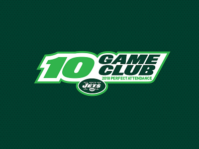 10 Game Club football graphicdesign jets logo new york new york jets nfl nyj typography