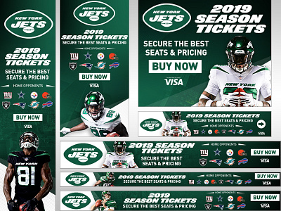 Season Ticket Banners design digital football graphic design jets new york new york city new york jets nfl nyc nyj typography web