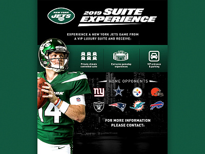 Jets Suite Experience digital flyer football jets new york new york jets nfl nyj