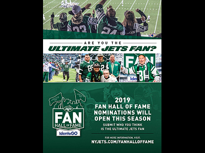 Jets Fan HOF design football graphic design jets new york new york city new york jets nfl nyj print typography