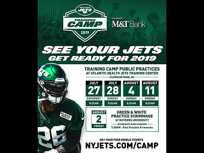 Training Camp Email design email football graphic design jets new york new york city nfl nyc nyj print training camp typography