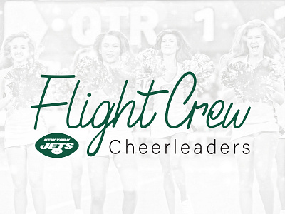 Jets Flight Crew Logo cheerleaders football graphic design jets logo logo design new york new york city new york jets nfl nyc nyj typography