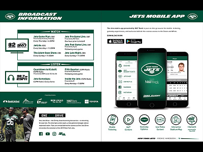 Rookie Book Page 2 book design digital football graphic design jets new york new york city new york jets nfl nyc nyj typography