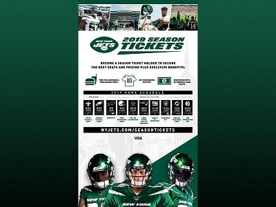 Season Ticket Print Ad design football graphic design jets new york new york jets nfl nyc nyj print typography