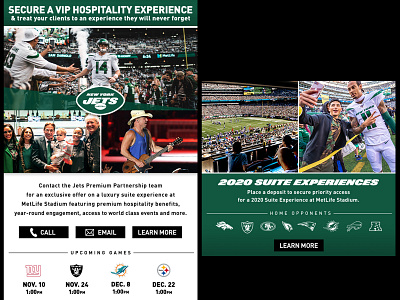 SUITES EMAIL design email football graphic design jets new york new york city new york jets nfl suites typography