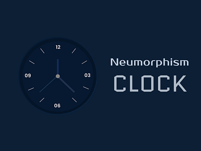Neumorphism Clock 3d graphic design neuomorphism ui
