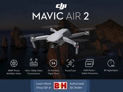 DJI Mavic Air 2 Responsive Web Ad advertising aftereffects animation tumult hype