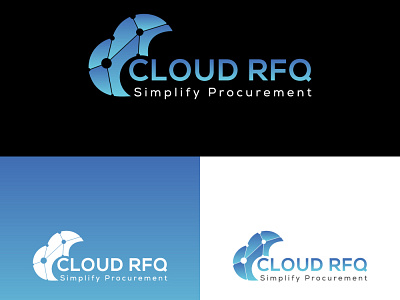 Cloud RFQ branding design flat graphic design illustration illustrator logo minimal typography vector