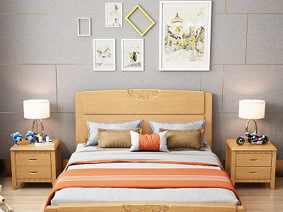 Giường đơn gỗ sồi sang trọng bed bedroom giường gỗ giường gỗ sồi giường ngủ wood bed