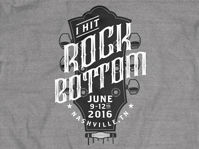I Hit Rock Bottom apparel cma fest doublestruck designs graphic design nashville rock bottom