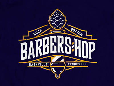 Barbers Hop beer doublestruck designs graphic design nashville screen printing