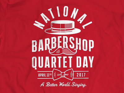 National Barbershop Quartet Day barbershop design doublestruck designs quartet screenprinting