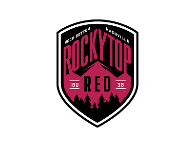 Rocky Top Red beer branding doublestruck designs graphic design logo nashville rock bottom