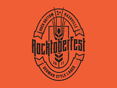 Rocktoberfest brewery graphic design nashville oktoberfest rock bottom screen printing