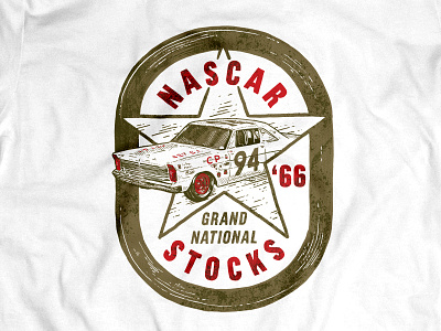 Allstar apparel graphic design merch nascar speed stock car racing vintage
