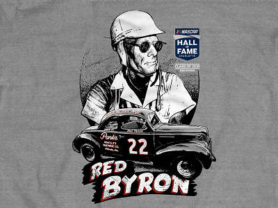 Red Byron apparel double struck doublestruck designs merch nascar red byron stock car racing vintage
