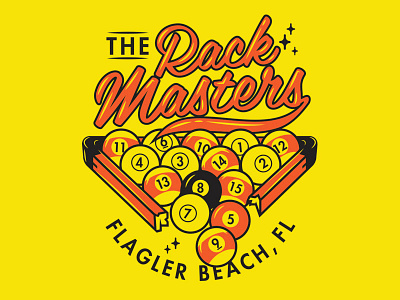The Rack Masters apparel billards design doublestruck designs graphicdesign illustration pool vector