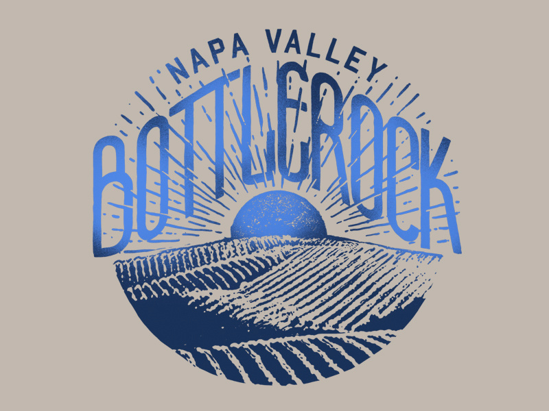 BottleRock - Burst design illustration apparel doublestruck designs graphic design merch nape valley festival music bottlerock