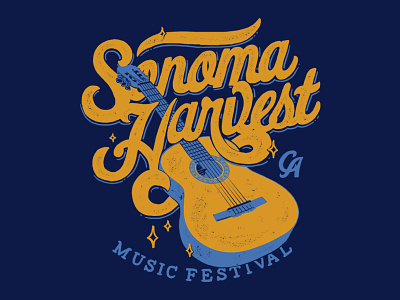 Sonoma Harvest Music Festival apparel doublestruck designs graphic design illustration merch music typography