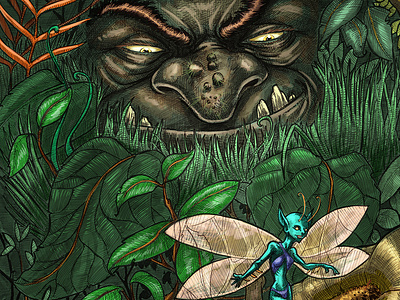 Troll faerie fantasy art hada illustration monster troll