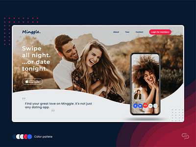 Minggle (Mobile App) - WebDesign - Landing Page adobe design graphic design logo ui ui ux