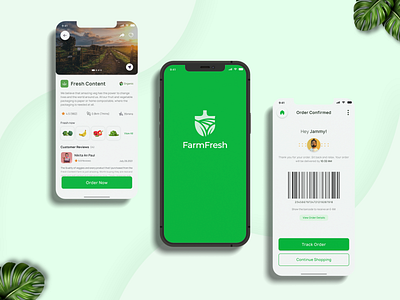 FarmFresh | An app for ordering Organic produce adobe android app branding case study design famer graphic design illustration ios logo mobile organic portfolio product typography ui ux vector